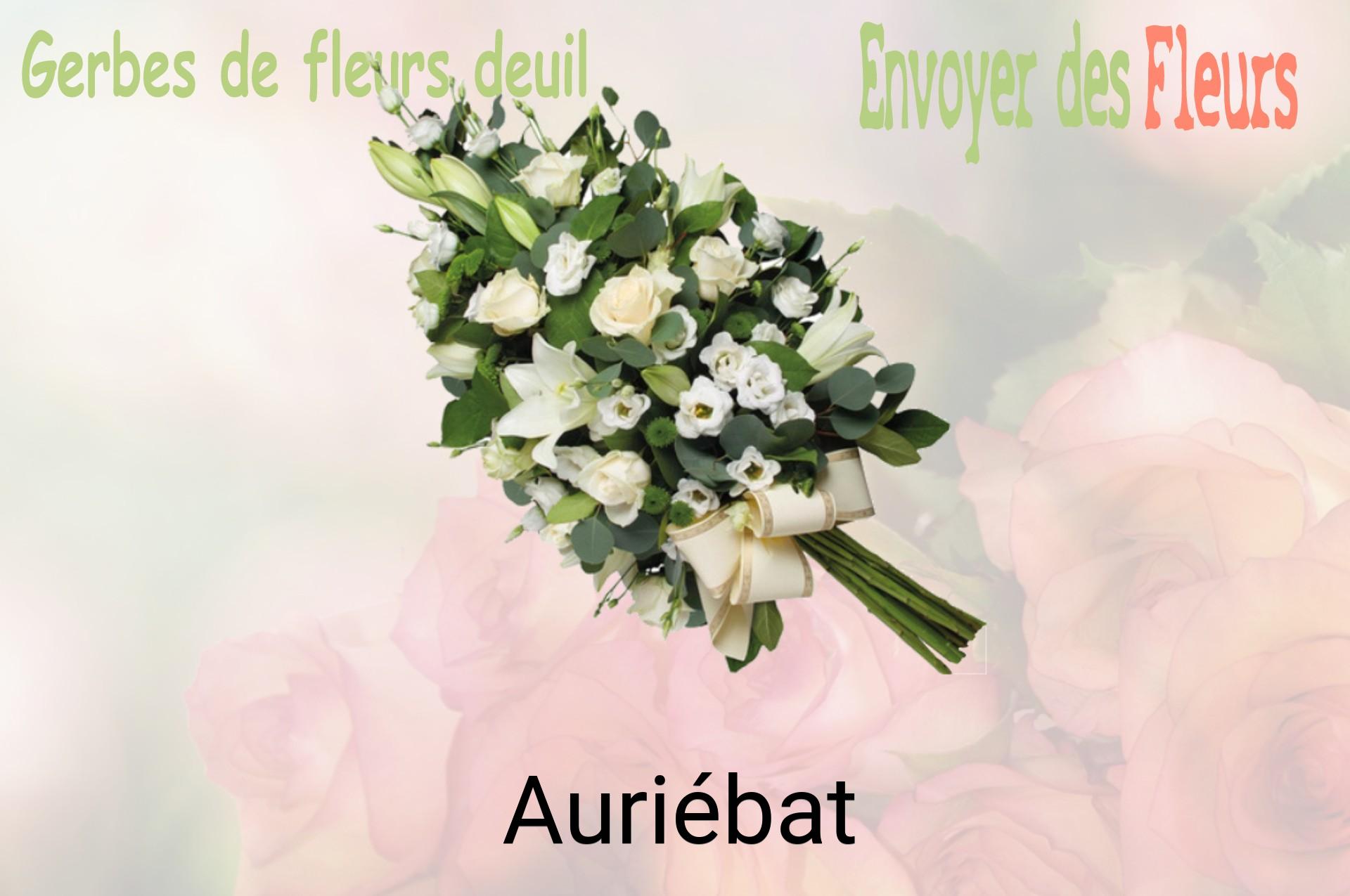 Gerbe de fleurs de deuil livrée à Auriébat